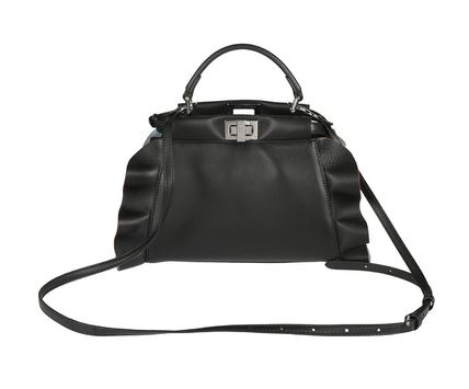 【関税・送料込】フェンディ コピー Fendi Black Mini Peekaboo Handbag 6120517